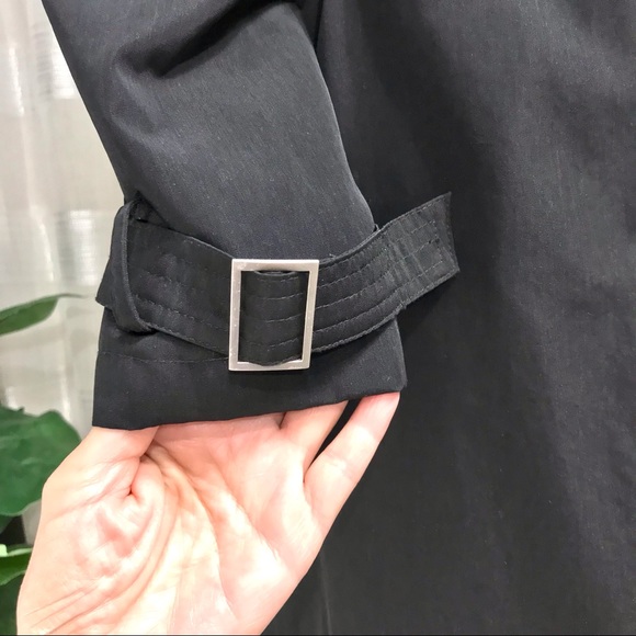 STUDIO by LIZ CLAIBORNE 3/4 trench coat, black, size M - Picture 9 of 15